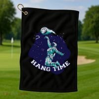 Astronaut Hang Time Basketball Golf Towel thumb 1