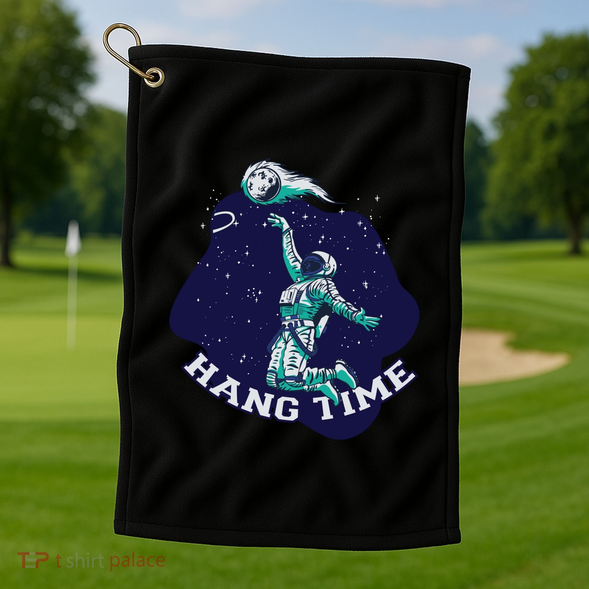 Astronaut Hang Time Basketball Golf Towel