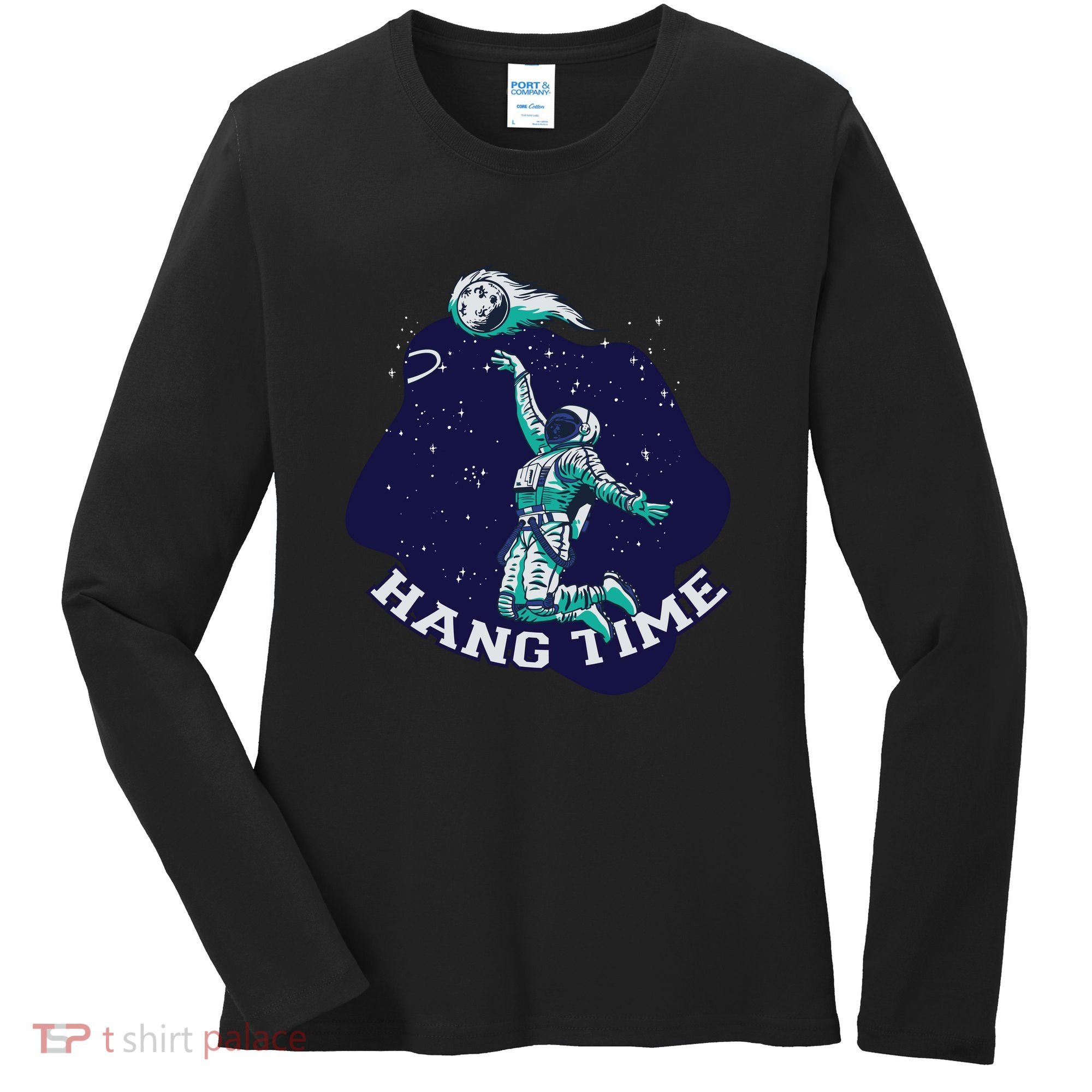 Astronaut Hang Time Basketball Women's Long Sleeve Shirt