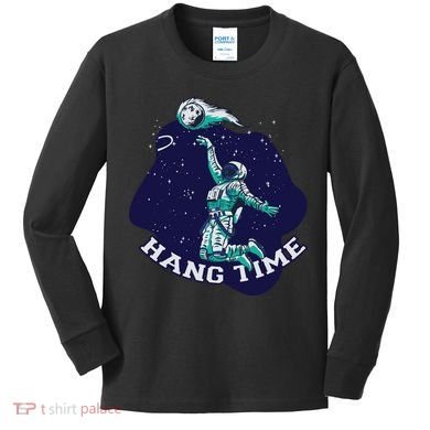 Astronaut Hang Time Basketball Kids Long Sleeve Shirt