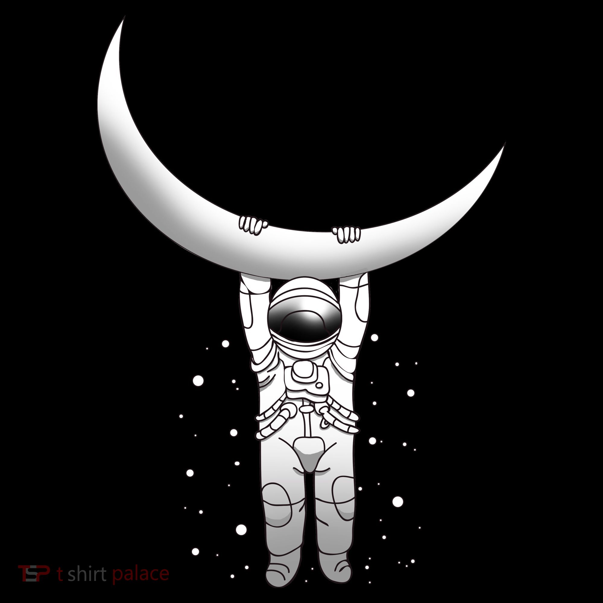 Astronaut Hanging From The Moon Coffee Mug