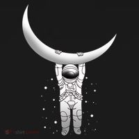 Astronaut Hanging From The Moon Polo thumb 3
