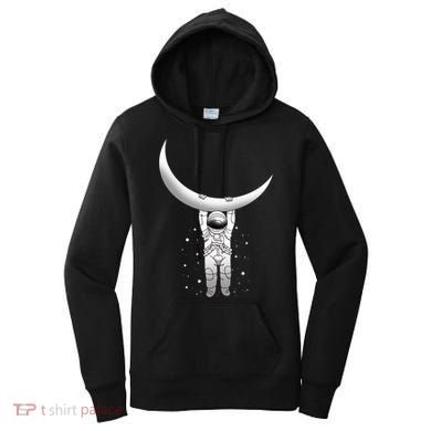 Astronaut Hanging From The Moon Women's Hoodie