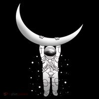 Astronaut Hanging From The Moon Ornament thumb 1
