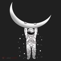 Astronaut Hanging From The Moon Hat thumb 2