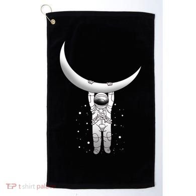 Astronaut Hanging From The Moon Golf Towel