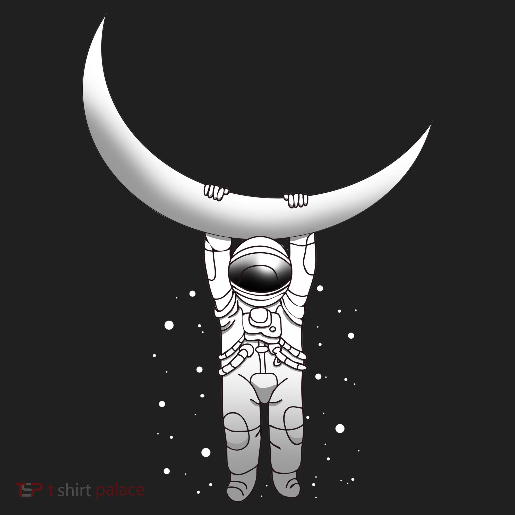 Astronaut Hanging From The Moon Golf Towel
