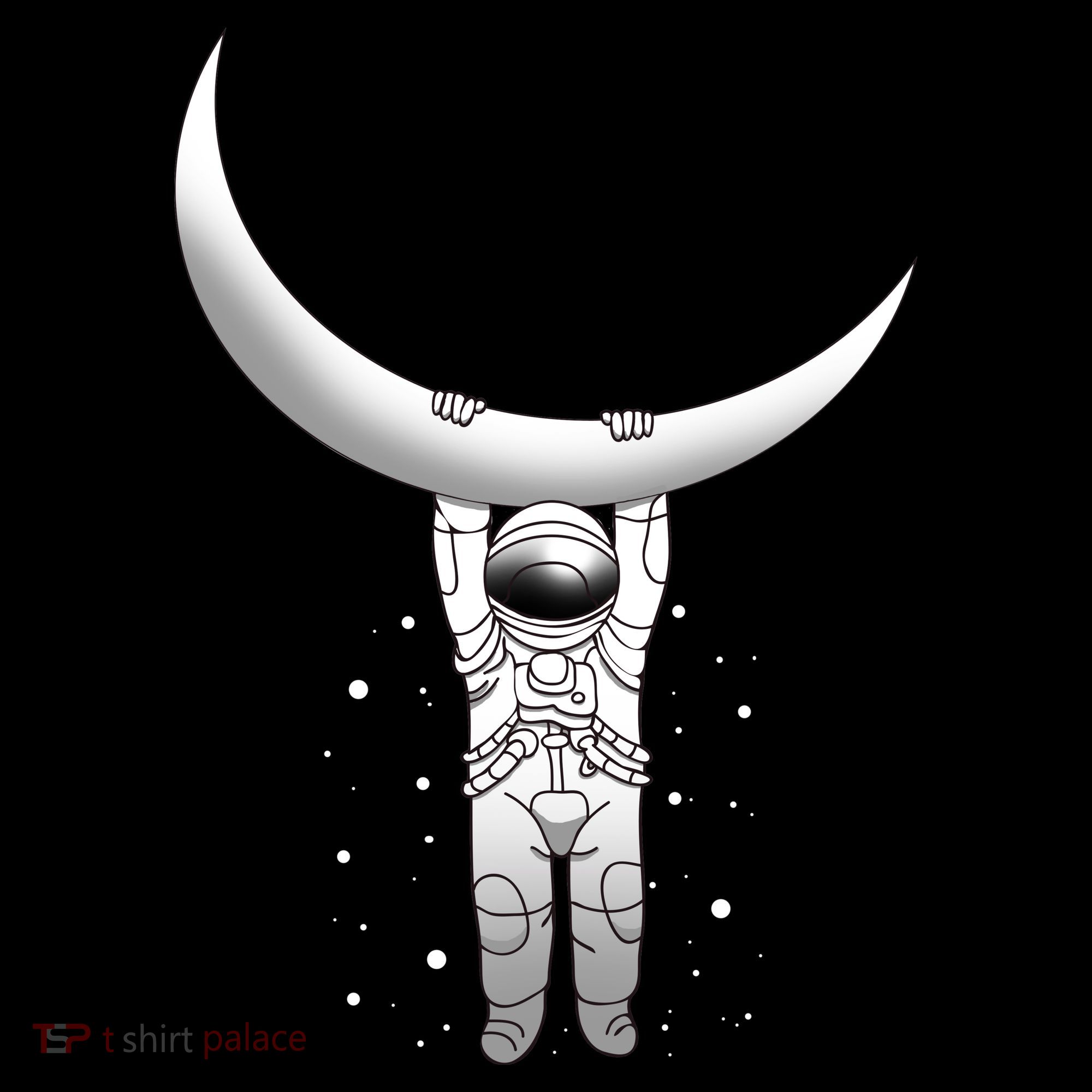 Astronaut Hanging From The Moon Visor