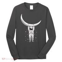 Astronaut Hanging From The Moon Long Sleeve Shirt thumb 0