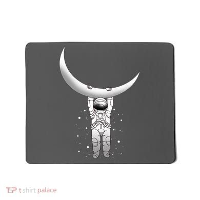 Astronaut Hanging From The Moon Mousepad