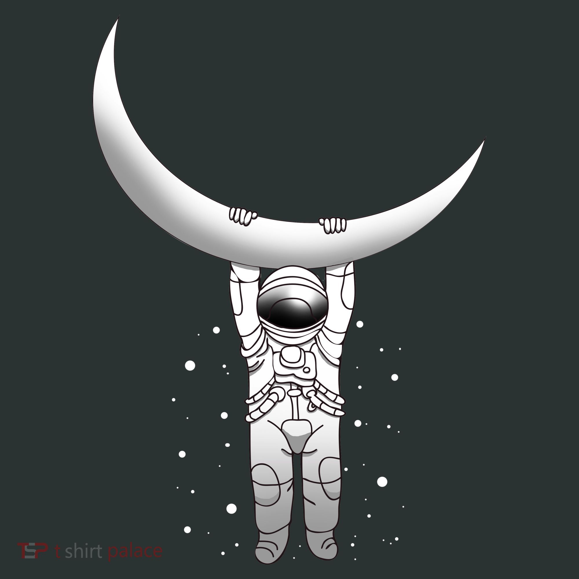 Astronaut Hanging From The Moon Mousepad