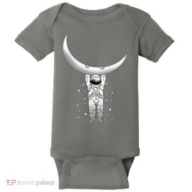 Astronaut Hanging From The Moon Baby Bodysuit