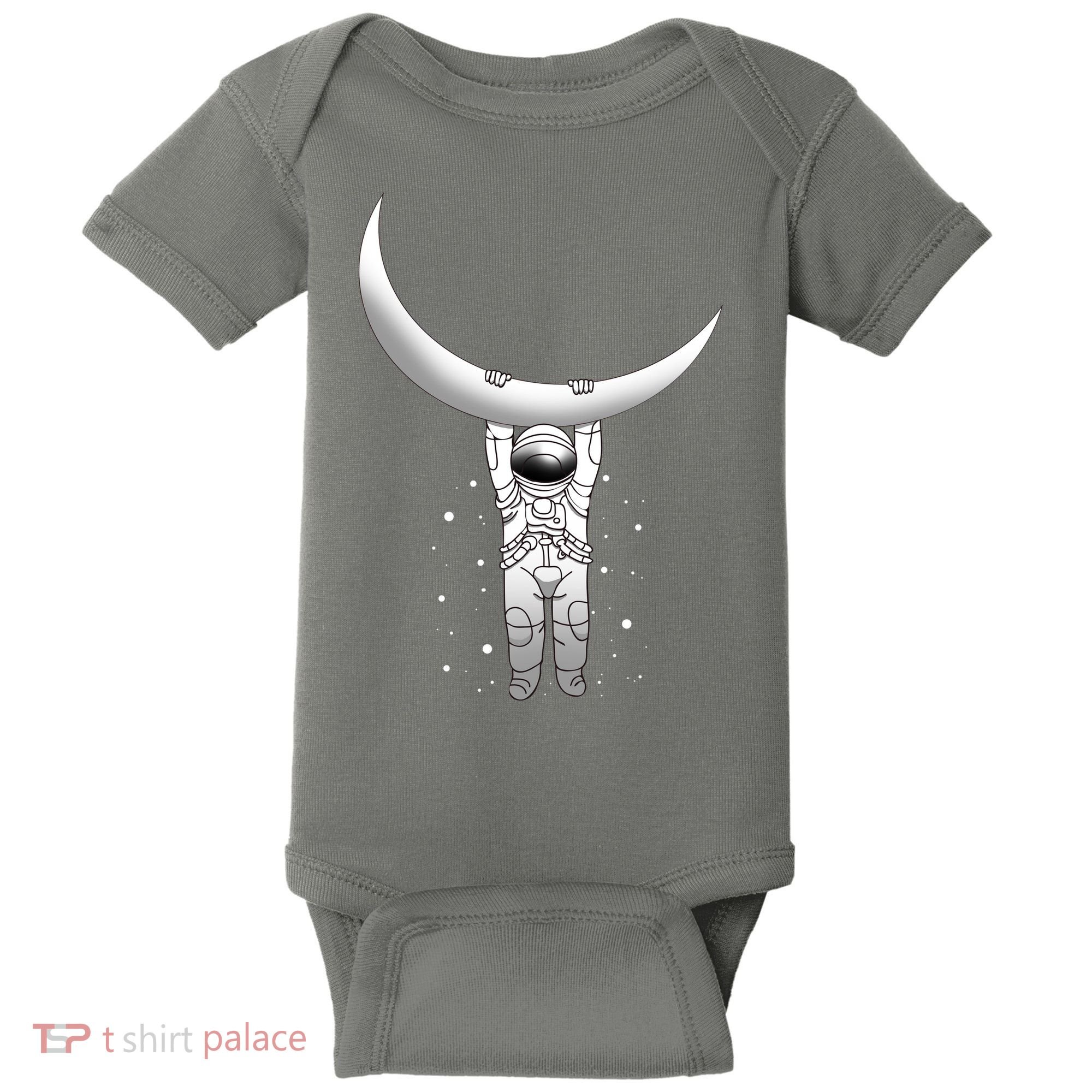 Astronaut Hanging From The Moon Baby Bodysuit