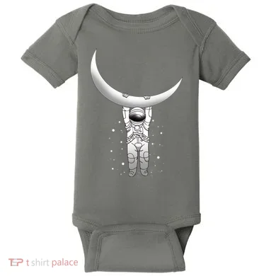 Astronaut Hanging From The Moon Baby Bodysuit