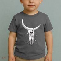 Astronaut Hanging From The Moon Toddler T-Shirt thumb 2