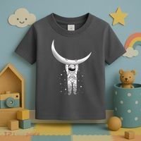 Astronaut Hanging From The Moon Toddler T-Shirt thumb 3