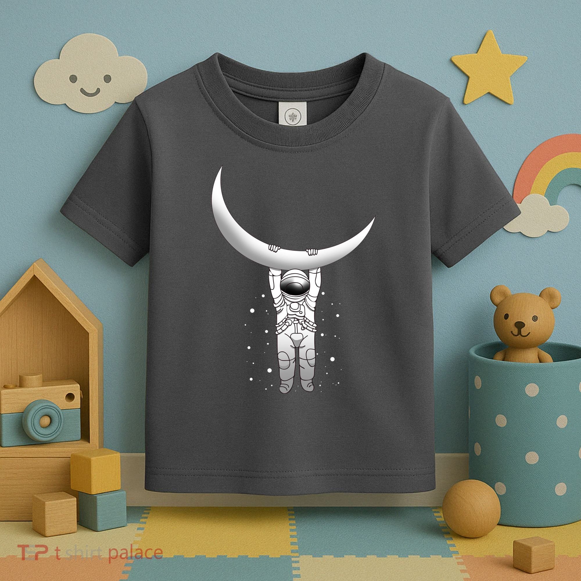 Astronaut Hanging From The Moon Toddler T-Shirt