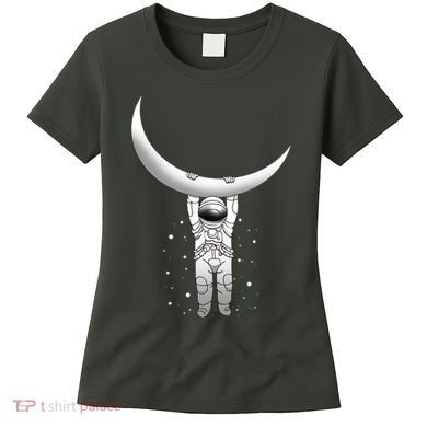 Astronaut Hanging From The Moon Women's T-Shirt