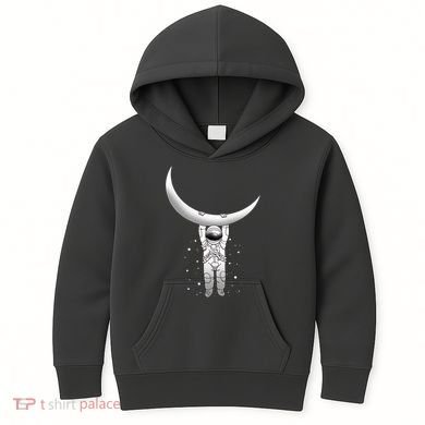 Astronaut Hanging From The Moon Kids Hoodie