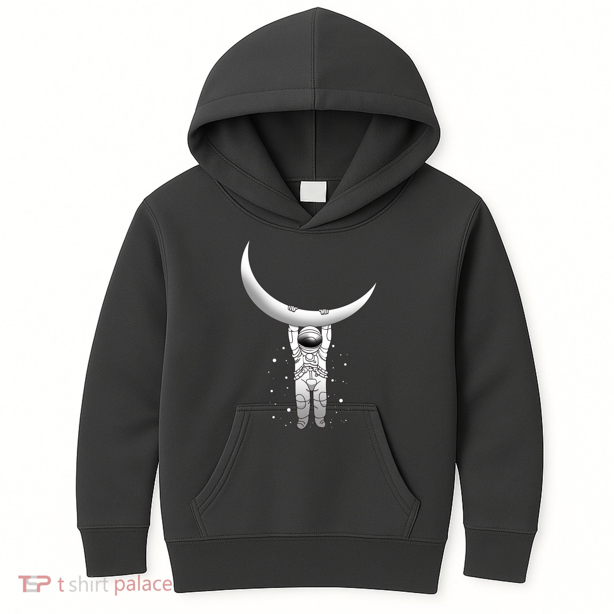 Astronaut Hanging From The Moon Kids Hoodie