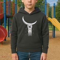 Astronaut Hanging From The Moon Kids Hoodie thumb 2