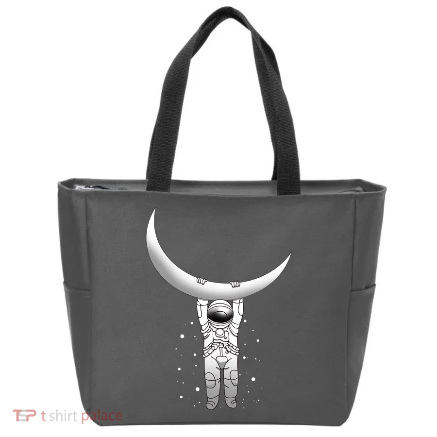 Astronaut Hanging From The Moon Tote Bag