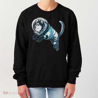 Astronaut Husky Dog Space Women's Sweatshirt
