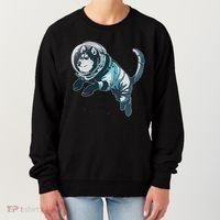Astronaut Husky Dog Space Women's Sweatshirt thumb 0