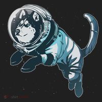 Astronaut Husky Dog Space Women's Sweatshirt thumb 2