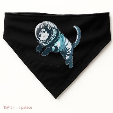 Astronaut Husky Dog Space USA-Made Doggie Bandana