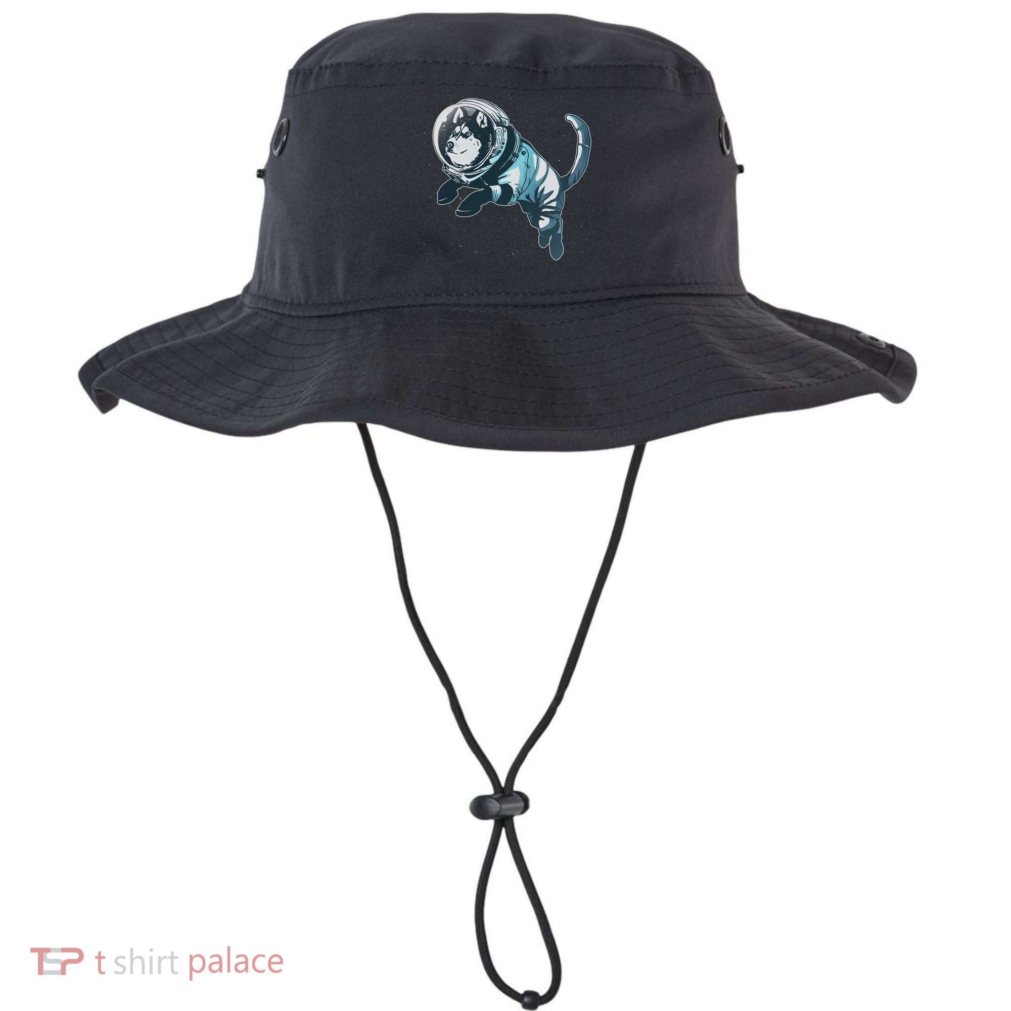 Astronaut Husky Dog Space Bucket Hat