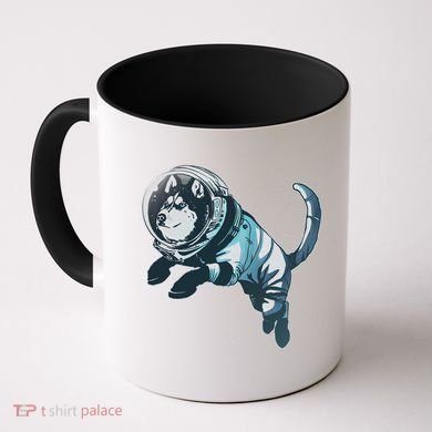 Astronaut Husky Dog Space Coffee Mug