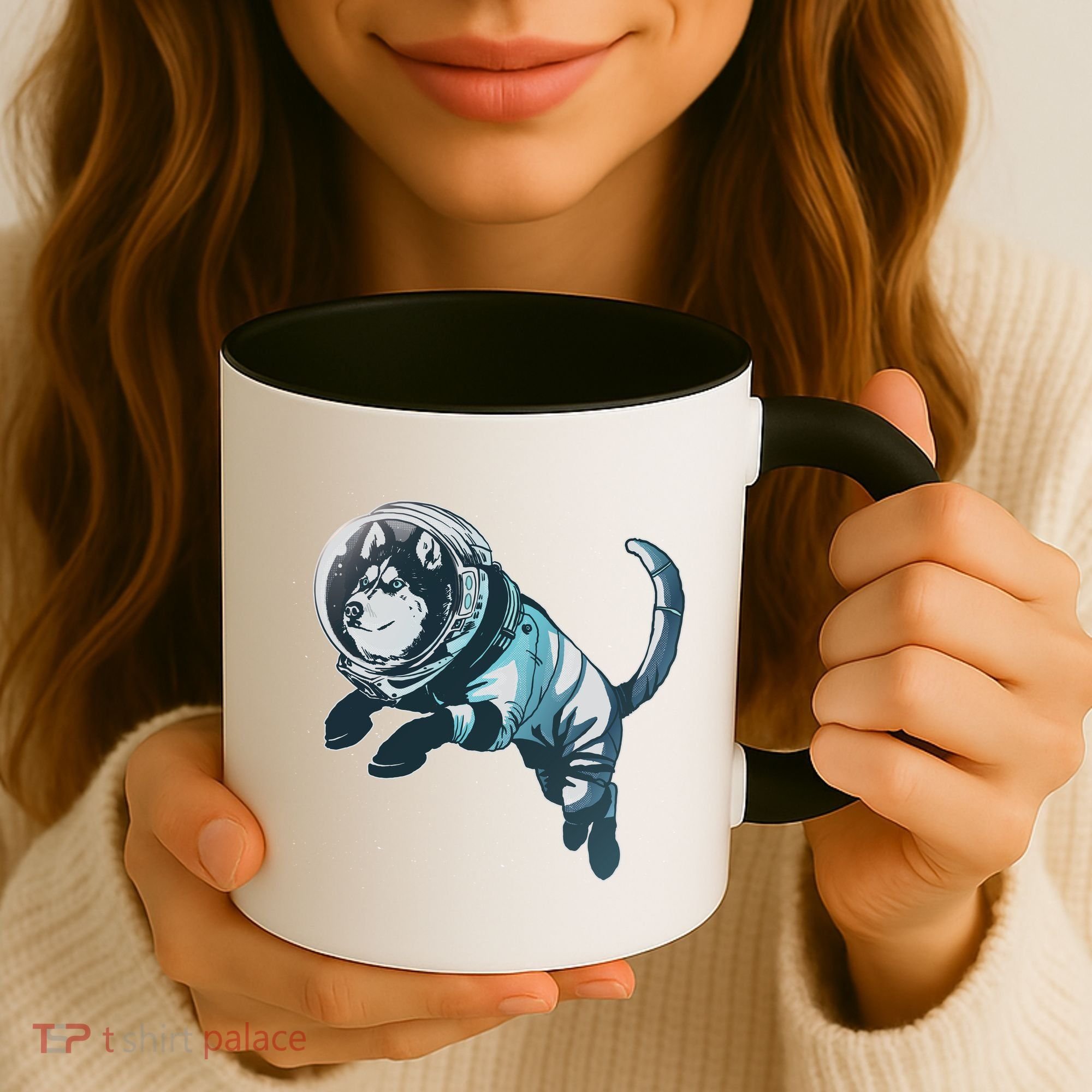 Astronaut Husky Dog Space Coffee Mug