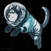 Astronaut Husky Dog Space Women's Hoodie thumb 2