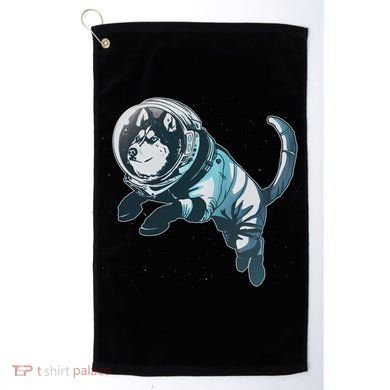 Astronaut Husky Dog Space Golf Towel