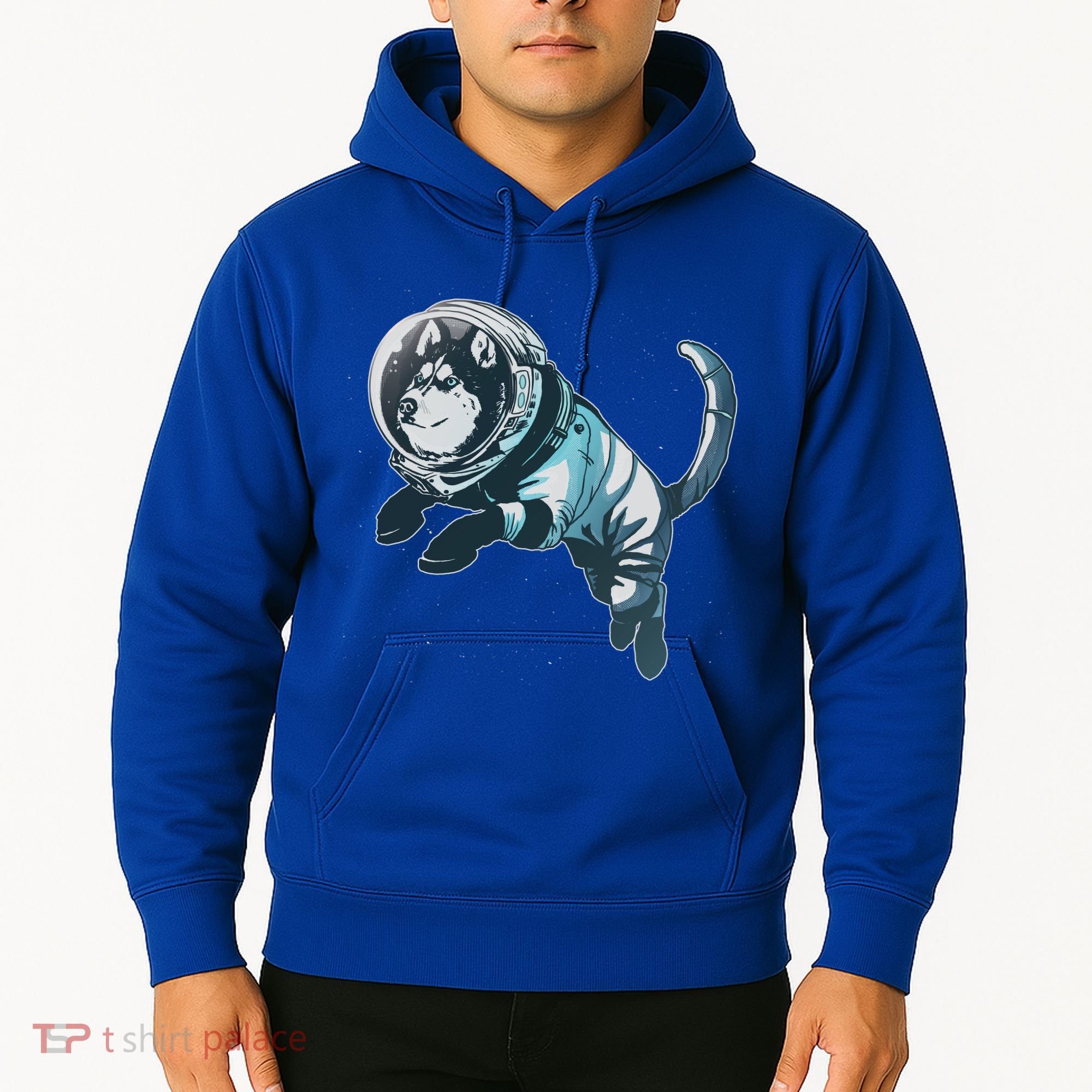 Astronaut Husky Dog Space Hoodie