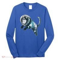 Astronaut Husky Dog Space Long Sleeve Shirt thumb 0