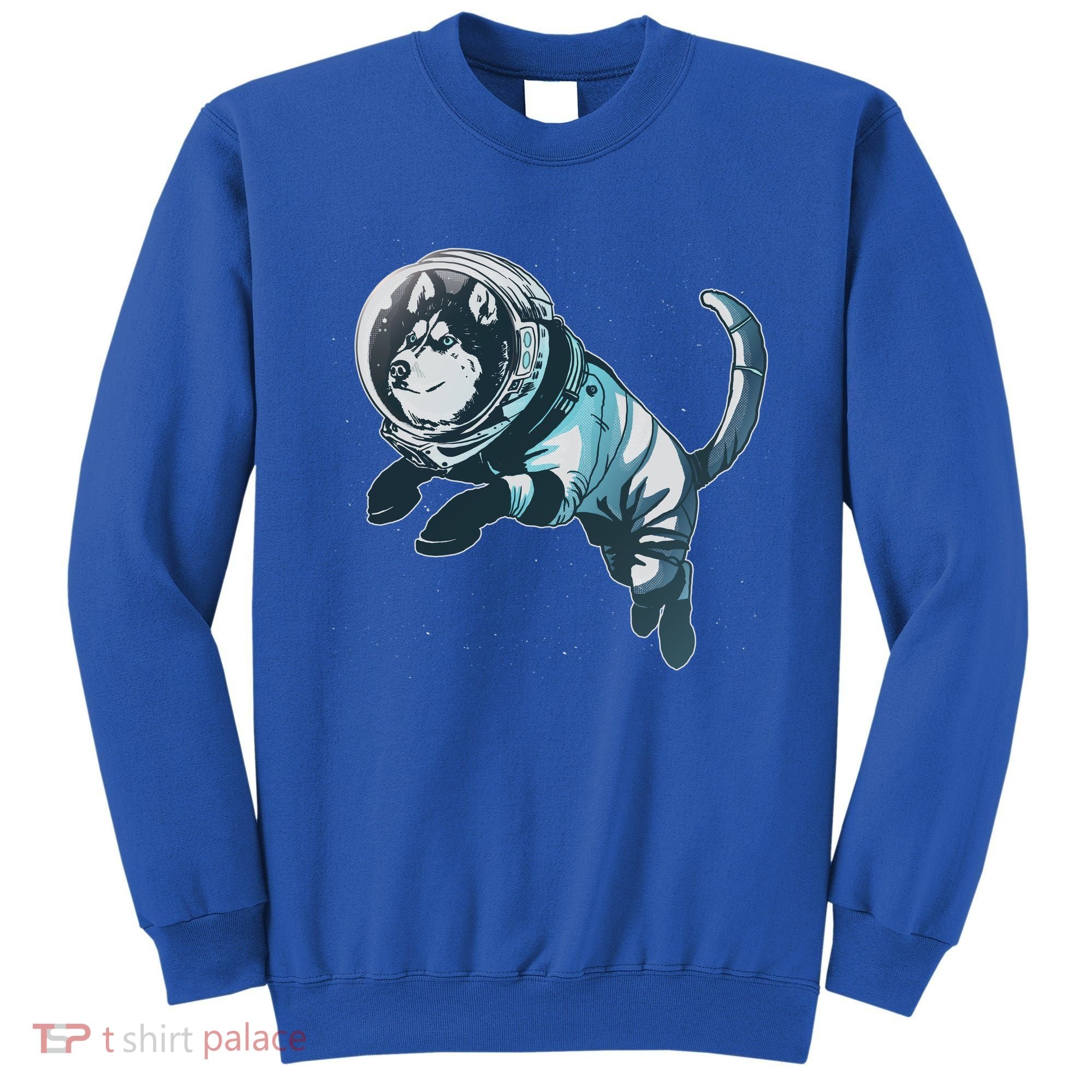 Astronaut Husky Dog Space Sweatshirt