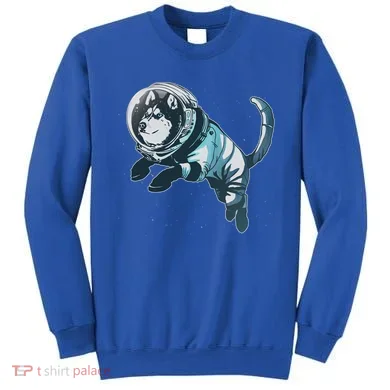 Astronaut Husky Dog Space Sweatshirt