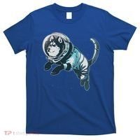 Astronaut Husky Dog Space T-Shirt thumb 0
