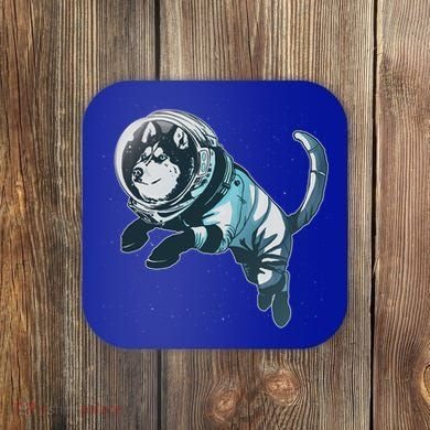 Astronaut Husky Dog Space Coaster