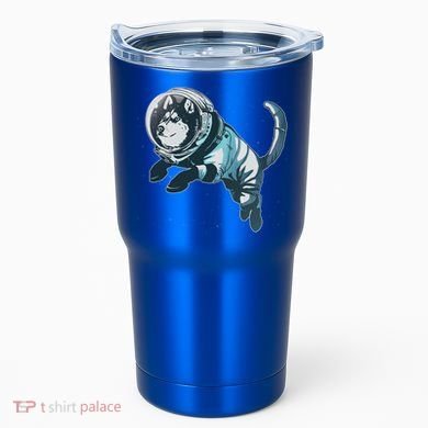 Astronaut Husky Dog Space Tumbler