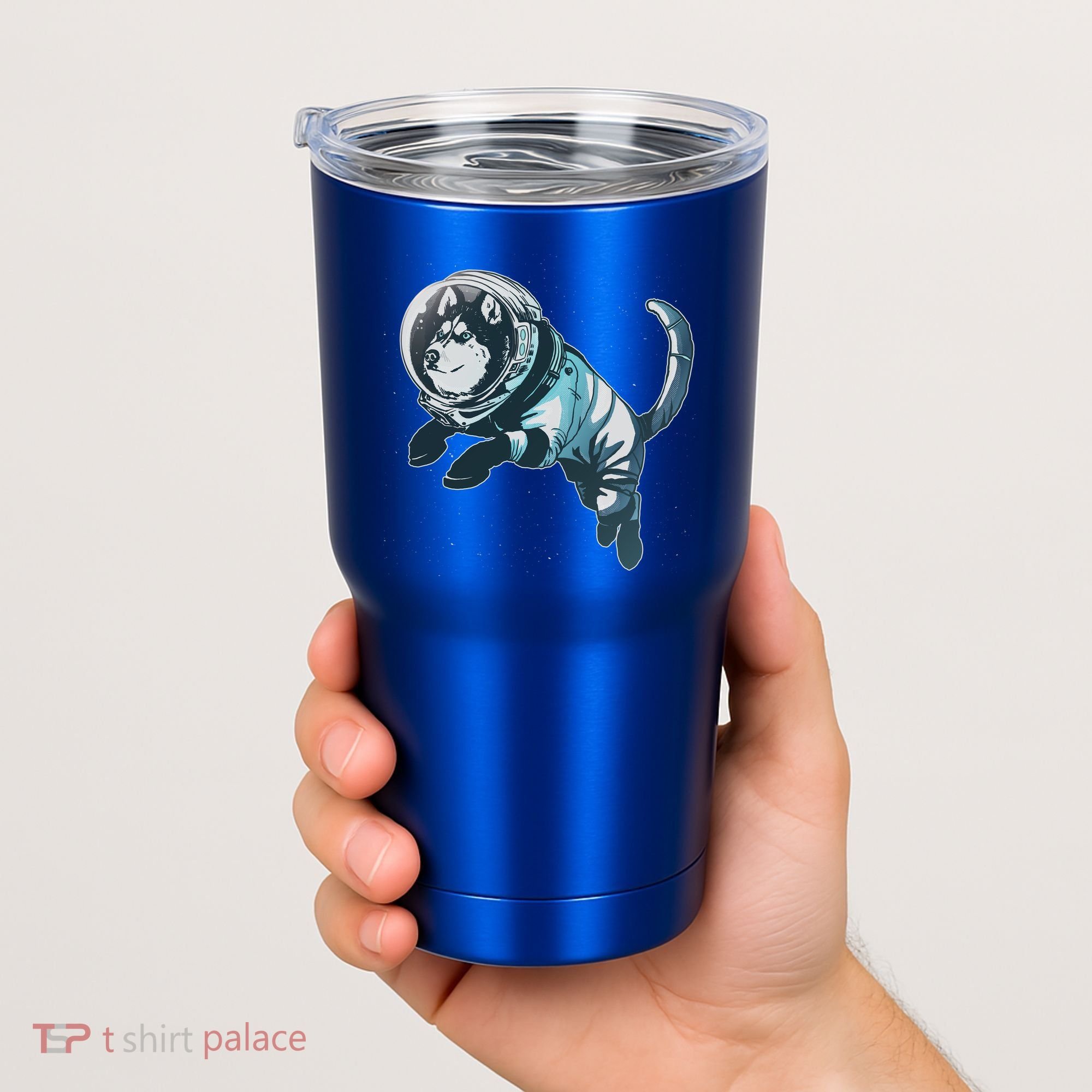 Astronaut Husky Dog Space Tumbler
