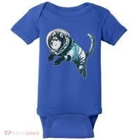 Astronaut Husky Dog Space Baby Bodysuit thumb 0