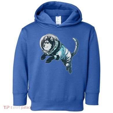 Astronaut Husky Dog Space Toddler Hoodie