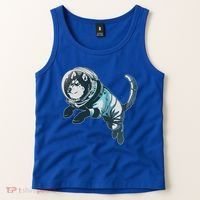 Astronaut Husky Dog Space Tank Top thumb 2