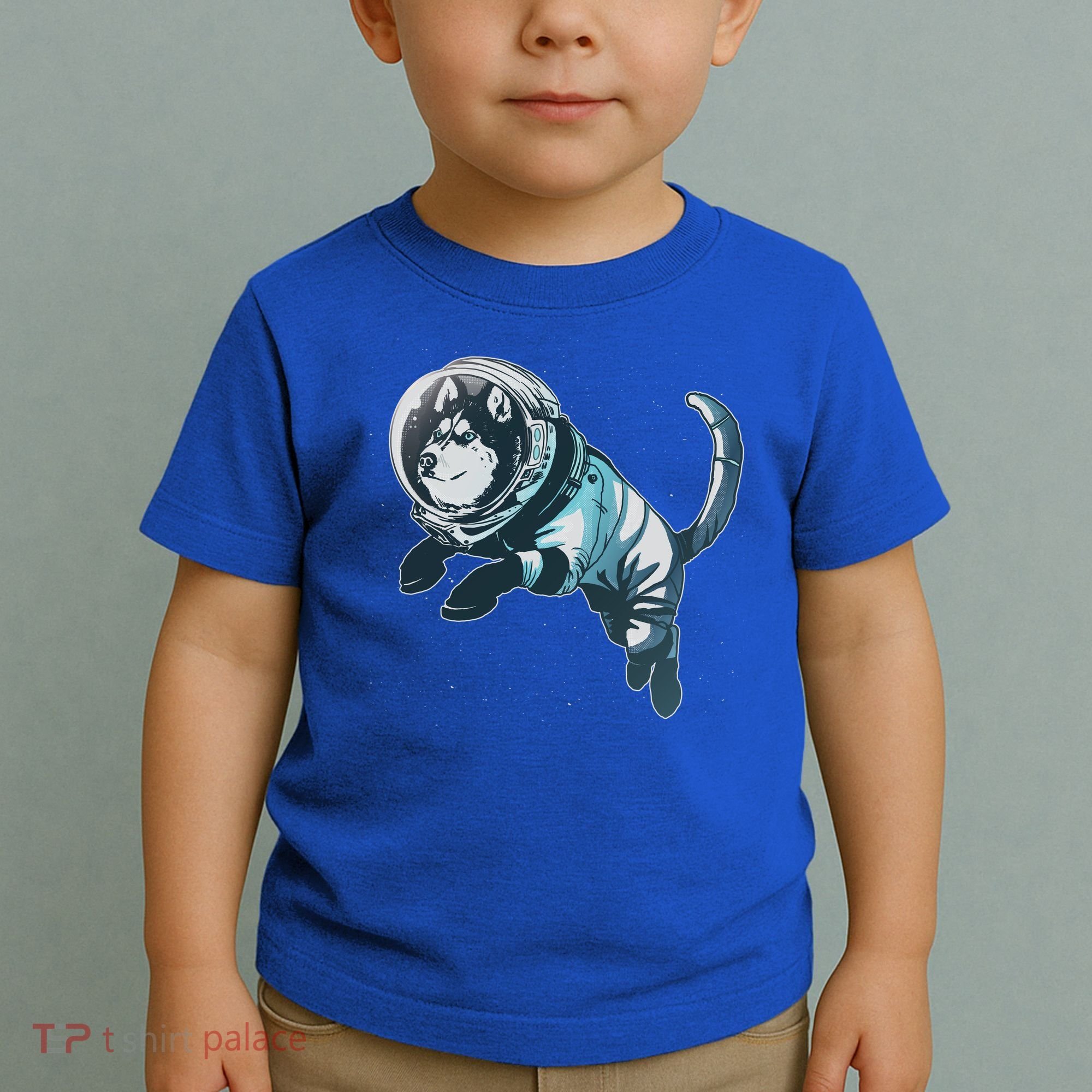 Astronaut Husky Dog Space Toddler T-Shirt