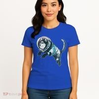 Astronaut Husky Dog Space Women's T-Shirt thumb 4
