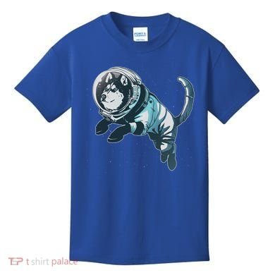 Astronaut Husky Dog Space Kids T-Shirt
