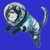 Astronaut Husky Dog Space Kids T-Shirt thumb 4